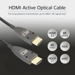 ACT HDMI Premium High Speed 4K активен оптичен кабел (AOC), версия 2.1, HDMI-A – HDMI-A, 20.0M