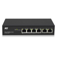 ACT AC4430 6-портов мрежов PoE+ суич, 10/100 Mbps, 4x PoE+