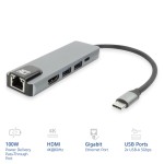 ACT AC7091 USB-C докинг станция с HDMI 4K@60Hz, Gigabit Ethernet, 2x USB-A и USB-C Power Delivery 100W ACT AC7091 USB-C докинг станция с HDMI 4K@60Hz, Gigabit Ethernet, 2x USB-A и USB-C Power Delivery 100W