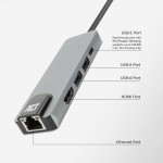 ACT AC7091 USB-C докинг станция с HDMI 4K@60Hz, Gigabit Ethernet, 2x USB-A и USB-C Power Delivery 100W ACT AC7091 USB-C докинг станция с HDMI 4K@60Hz, Gigabit Ethernet, 2x USB-A и USB-C Power Delivery 100W