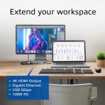 ACT AC7091 USB-C докинг станция с HDMI 4K@60Hz, Gigabit Ethernet, 2x USB-A и USB-C Power Delivery 100W ACT AC7091 USB-C докинг станция с HDMI 4K@60Hz, Gigabit Ethernet, 2x USB-A и USB-C Power Delivery 100W