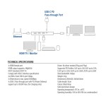 ACT AC7091 USB-C докинг станция с HDMI 4K@60Hz, Gigabit Ethernet, 2x USB-A и USB-C Power Delivery 100W ACT AC7091 USB-C докинг станция с HDMI 4K@60Hz, Gigabit Ethernet, 2x USB-A и USB-C Power Delivery 100W
