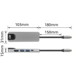 ACT AC7091 USB-C докинг станция с HDMI 4K@60Hz, Gigabit Ethernet, 2x USB-A и USB-C Power Delivery 100W ACT AC7091 USB-C докинг станция с HDMI 4K@60Hz, Gigabit Ethernet, 2x USB-A и USB-C Power Delivery 100W
