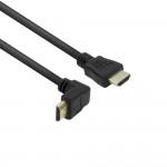 ACT AK3678 HDMI 2.0 кабел HDMI A към HDMI A с ъглов конектор, 2 м, 4K 60Hz, 18 Gb/s, черен ACT AK3678 HDMI 2.0 кабел HDMI A към HDMI A с ъглов конектор, 2 м, 4K 60Hz, 18 Gb/s, черен