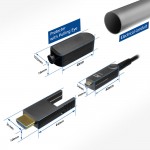 ACT AK4101 HDMI 2.0 High Speed 4K активен оптичен кабел AOC, 15 м, HDMI-A мъжки към HDMI-A мъжки, отделяем конектор ACT AK4101 HDMI 2.0 High Speed 4K активен оптичен кабел AOC, 15 м, HDMI-A мъжки към HDMI-A мъжки, отделяем конектор