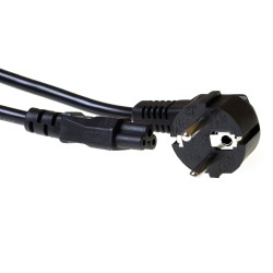 ACT AK5162 Захранващ кабел Schuko CEE 7/7 към IEC 60320 C5, 1 m, черен