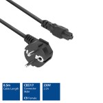 ACT AK5407 Захранващ кабел Schuko CEE 7/7 към IEC 60320 C5, 0.5 m, черен ACT AK5407 Захранващ кабел Schuko CEE 7/7 към IEC 60320 C5, 0.5 m, черен
