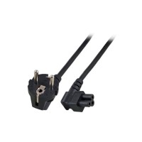 ACT AK5409 захранващ кабел Schuko CEE 7/7 към IEC C5, 1 m, черен
