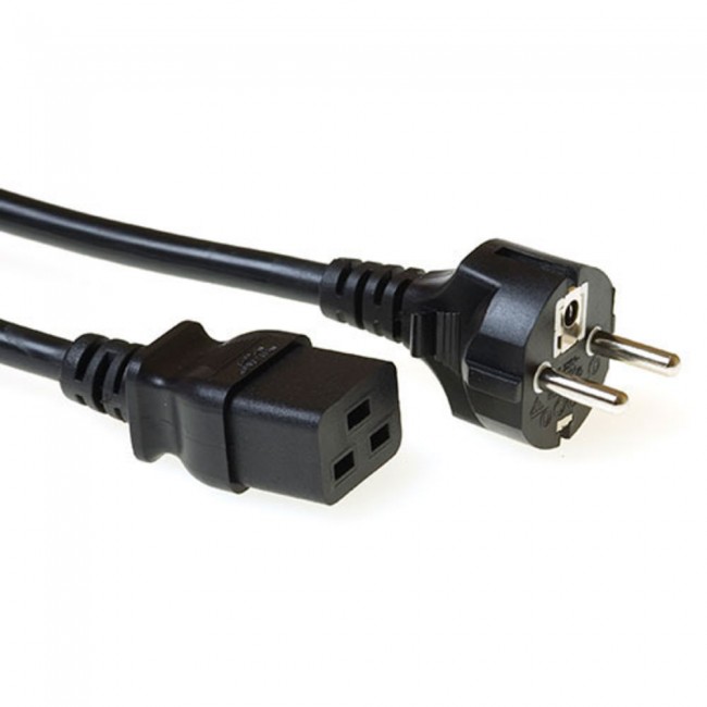 ACT AK5412 захранващ кабел Schuko (CEE 7/7) към IEC 60320 C19, 2 м, черен ACT AK5412 захранващ кабел Schuko (CEE 7/7) към IEC 60320 C19, 2 м, черен