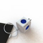 DesignNest PowerCube Original 1202BL разклонител, 4 гнезда, USB, син (8718444082163)