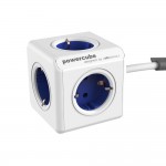 DesignNest PowerCube Extended 1300BL разклонител, 5 гнезда, 1.5м кабел, син (8718444086932)