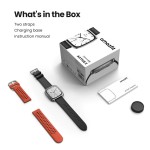 Amazfit Active 2 Square NFC смарт часовник с кожена каишка, черен Amazfit Active 2 Square NFC смарт часовник с кожена каишка, черен