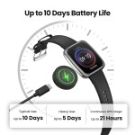 Amazfit Active 2 Square NFC смарт часовник с кожена каишка, черен Amazfit Active 2 Square NFC смарт часовник с кожена каишка, черен