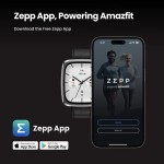 Amazfit Active 2 Square NFC смарт часовник с кожена каишка, черен Amazfit Active 2 Square NFC смарт часовник с кожена каишка, черен