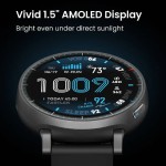 Amazfit Active Max смарт часовник, 1.5″, Universal NFC, черен