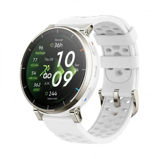 Amazfit Active 3 Premium GPS смарт часовник, AMOLED Sapphire, Aero White Amazfit Active 3 Premium GPS смарт часовник, AMOLED Sapphire, Aero White
