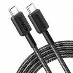 Anker 322 Кабел USB-C към USB-C, 0.9 м, черен