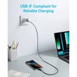 Anker 322 Кабел USB-C към USB-C, 0.9 м, черен