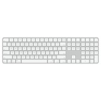 Apple Magic Keyboard (2024) с Touch ID и Numeric Keypad – безжична клавиатура, USB-C, Bluetooth, US English, бяла