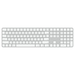Apple Magic Keyboard (2024) с Touch ID и Numeric Keypad – безжична клавиатура, USB-C, Bluetooth, US English, бяла