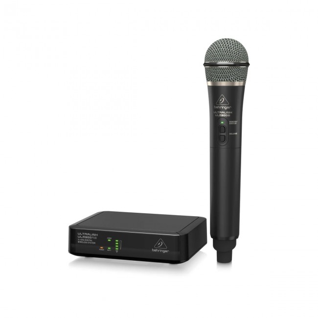 Behringer ULM300MIC Ultralink безжична цифрова микрофонна система с ръчен микрофон и приемник Behringer ULM300MIC Ultralink безжична цифрова микрофонна система с ръчен микрофон и приемник