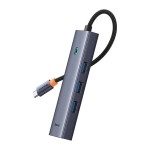 Baseus UltraJoy Series 4-Port HUB B0005280A813-00 USB-C докинг станция, 3x USB 3.0, Gigabit Ethernet, сива Baseus UltraJoy Series 4-Port HUB B0005280A813-00 USB-C докинг станция, 3x USB 3.0, Gigabit Ethernet, сива