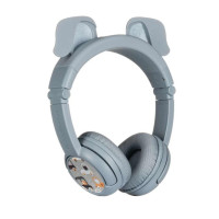 BuddyPhones PlayEars+ DOG детски слушалки, Bluetooth, USB-C, сгъваеми, сиви