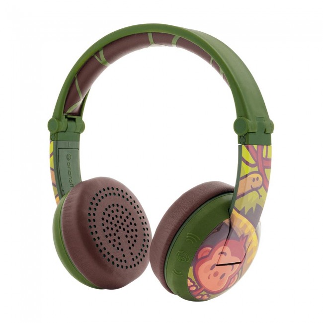 BuddyPhones Wave Monkey детски слушалки, Bluetooth, Micro-USB, зелени BuddyPhones Wave Monkey детски слушалки, Bluetooth, Micro-USB, зелени