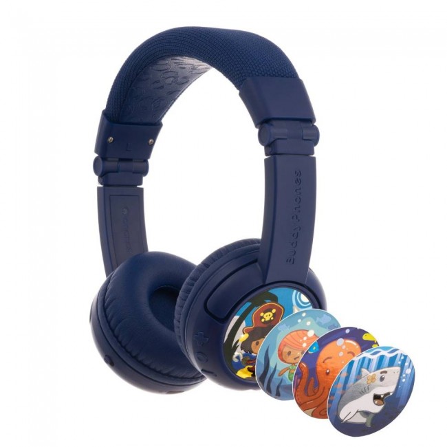 BuddyPhones Play+ детски слушалки, Bluetooth, USB-C, тъмносини BuddyPhones Play+ детски слушалки, Bluetooth, USB-C, тъмносини