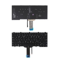 Dell Latitude клавиатура за лаптоп 3340 3350 5480 7480, черна, без рамка, с малък ентър, с подсветка