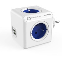 DesignNest PowerCube Original 1202BL разклонител, 4 гнезда, USB, син (8718444082163)