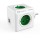 DesignNest PowerCube Original 1202GN разклонител, 4 гнезда, USB, зелен (8718444085737)