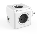 DesignNest PowerCube Original 1202GY разклонител, 4 гнезда, 2 USB, сив DesignNest PowerCube Original 1202GY разклонител, 4 гнезда, 2 USB, сив