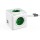 DesignNest PowerCube Extended 1402GN разклонител, 4 гнезда, USB, 1.5м кабел, зелен (8718444087014)