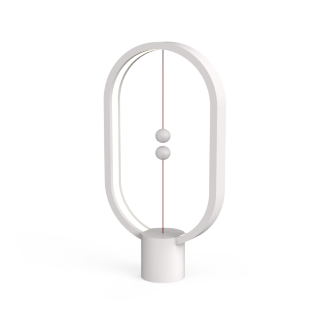 DesignNest Heng Balance Lamp Ellipse Plastic DH0075WT настолна лампа, USB-C, бяла