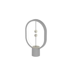 DesignNest Heng Balance Lamp Ellipse Mini Plastic DH0098LG настолна лампа, USB-C, светлосива