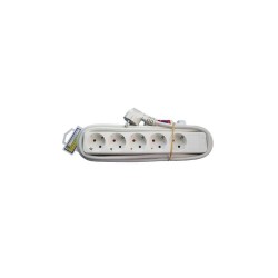ETC 75-031 електрически разклонител със защита от пренапрежение и детска защита, 5 гнезда, 3 м