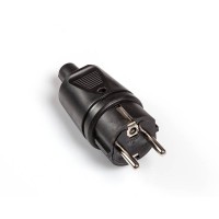 ETC 70-457 черен присъединителен електрически щепсел 16A/230V за битови нужди