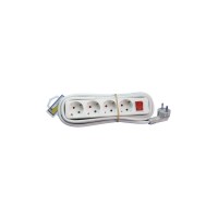ETC 14-911 електрически разклонител с детска защита, 4 гнезда, 1.5 м, ключ