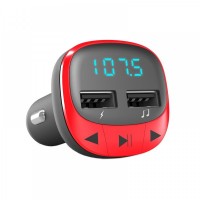 Energy Sistem Car Transmitter FM Bluetooth – червен автомобилен FM трансмитер с USB-A и Micro SD, модел 448258