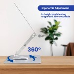 Ewent EW1269 алуминиева стойка за лаптоп със 7-в-1 USB-C докинг станция и 360° въртене Ewent EW1269 алуминиева стойка за лаптоп със 7-в-1 USB-C докинг станция и 360° въртене