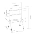 Ewent EW1542 Heavy-Duty стойка за телевизори 50"-86" с колела, до 120 kg Ewent EW1542 Heavy-Duty стойка за телевизори 50"-86" с колела, до 120 kg