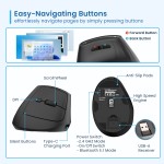 Ewent EW3208 вертикална безжична мишка с Bluetooth 5.1 и 2.4GHz Ewent EW3208 вертикална безжична мишка с Bluetooth 5.1 и 2.4GHz