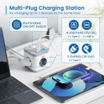 Ewent EW3863 Power Tower разклонител с 3 гнезда, USB-A и USB-C PD портове, защита от пренапрежение и детска защита Ewent EW3863 Power Tower разклонител с 3 гнезда, USB-A и USB-C PD портове, защита от пренапрежение и детска защита