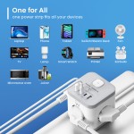 Ewent EW3863 Power Tower разклонител с 3 гнезда, USB-A и USB-C PD портове, защита от пренапрежение и детска защита Ewent EW3863 Power Tower разклонител с 3 гнезда, USB-A и USB-C PD портове, защита от пренапрежение и детска защита