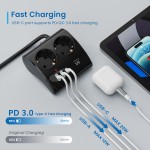 Ewent EW3871 настолен разклонител с 2 Schuko контакта, 2 USB-A и USB-C PD 20W Ewent EW3871 настолен разклонител с 2 Schuko контакта, 2 USB-A и USB-C PD 20W