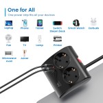 Ewent EW3871 настолен разклонител с 2 Schuko контакта, 2 USB-A и USB-C PD 20W Ewent EW3871 настолен разклонител с 2 Schuko контакта, 2 USB-A и USB-C PD 20W