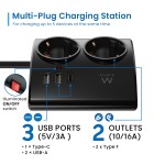 Ewent EW3871 настолен разклонител с 2 Schuko контакта, 2 USB-A и USB-C PD 20W Ewent EW3871 настолен разклонител с 2 Schuko контакта, 2 USB-A и USB-C PD 20W