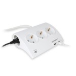 Ewent EW3935 настолен разклонител с 5 гнезда, 2 USB-A порта и ON/OFF бутон
