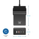 Ewent EW3992 GaN зарядна станция и разклонител 65W Ewent EW3992 GaN зарядна станция и разклонител 65W